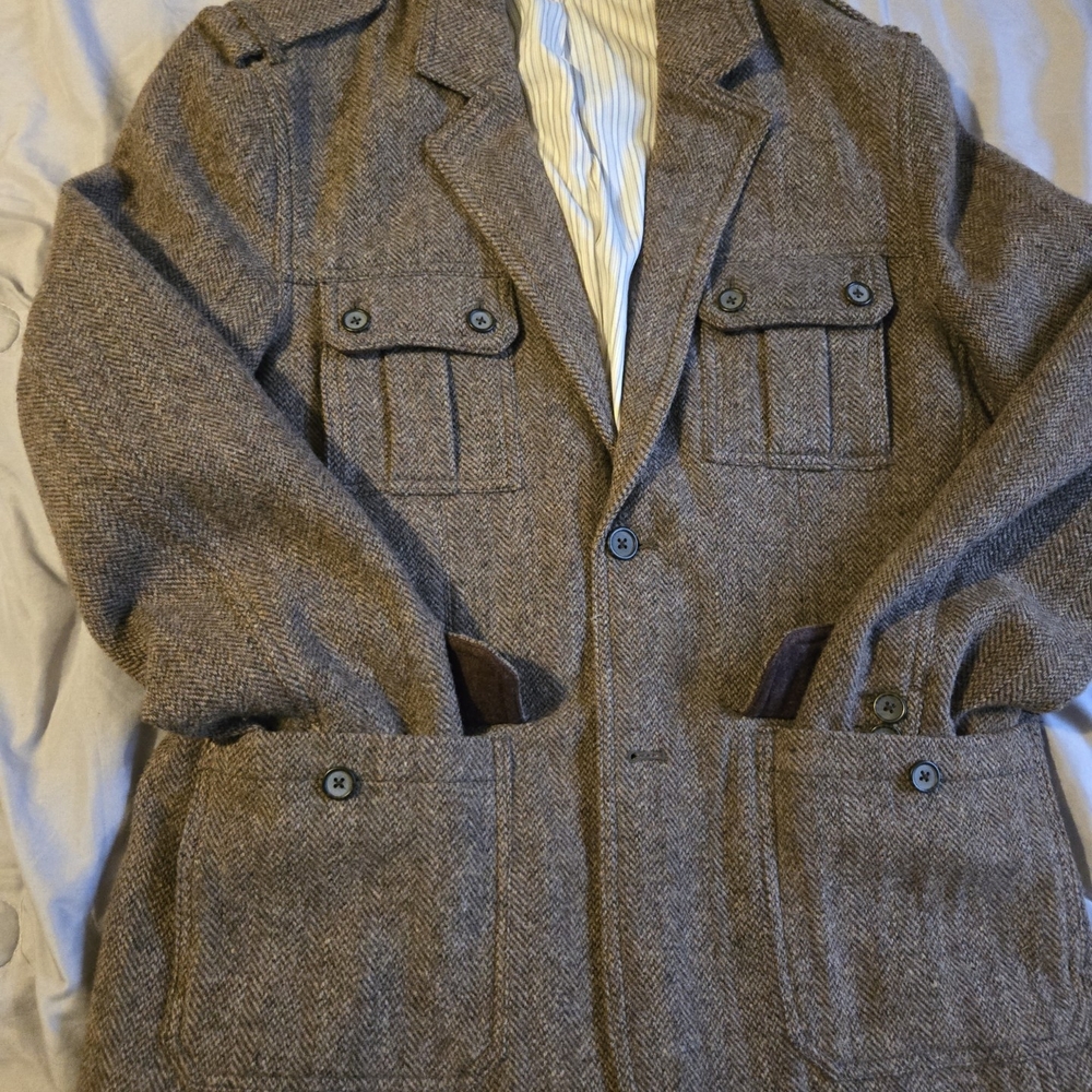 Men's Gray Wool Jacket